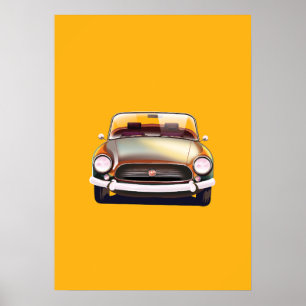 Klassieke oldtimer poster