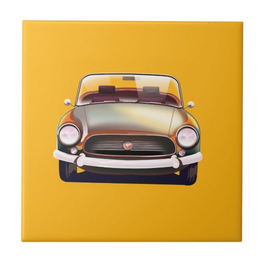 Klassieke oldtimer tegeltje (Voorkant)