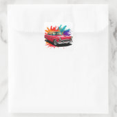 Klassieke Oldtimer Vierkante Sticker (Tas)