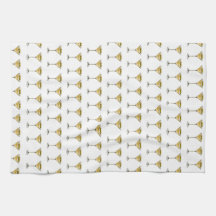 Klassieke Olijf Martini Print Keukenhanddoek 