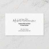 Klassieke ondernemer contemmodern zwart wit visitekaartje (Voorkant)