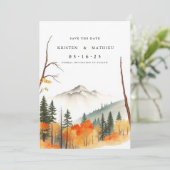 Klassieke online berg save the date (Staand voorkant)