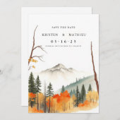 Klassieke online berg save the date (Voorkant / Achterkant)