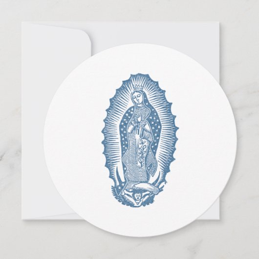 Klassieke Onze Lieve Vrouw van Guadalupe met Rozen Kaart (Voorkant)