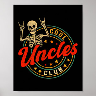 Klassieke Ooms Club Retro Grappige Nieuwe Oom Mann Poster