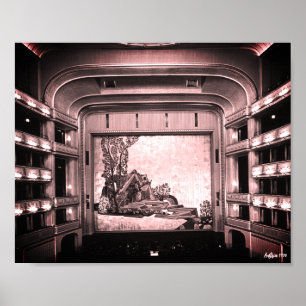 Klassieke Oostenrijk Wenen Staatsoper opera binnen Poster