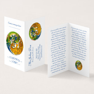 Klassieke  oosterse Yin Yang Dragon Tiger art Visitekaartjes