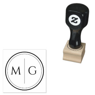 Klassieke op maat gemaakte initiële trouwrubberste rubberstempel