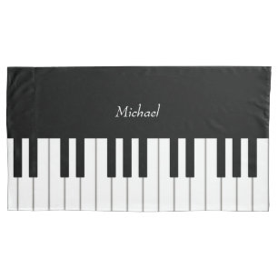 Klassieke, op maat gemaakte muziek op piano-toetse kussensloop