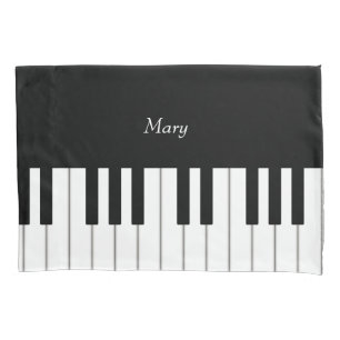 Klassieke, op maat gemaakte muziek op piano-toetse kussensloop