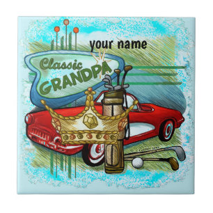 Klassieke opa tegeltje