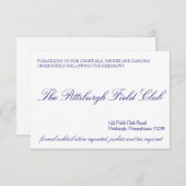 Klassieke opnamekaart informatiekaartje (Voorkant / Achterkant)