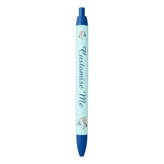 Klassieke opslag (blauw) 2 zwarte inkt pen (Voorkant Verticaal)