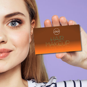 Klassieke Oranje en Blauwgroen Mirror letters met Visitekaartje