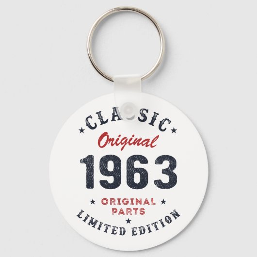 Klassieke originele 1963 Originele Delen Birthday Sleutelhanger (Voorkant)