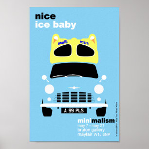 Klassieke originele mini-ijs van minimalistische k poster