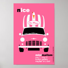 Klassieke originele mini-ijs van minimalistische k poster