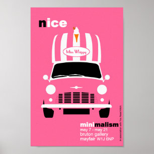 Klassieke originele mini-ijs van minimalistische k poster