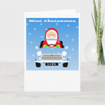 Klassieke Originele Mini Xmas Santa auto