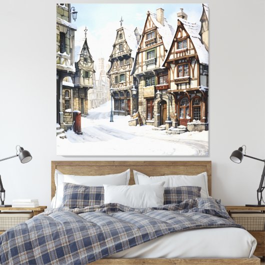 Klassieke Oud Amsterdam Kunst Canvas Afdruk (Insitu (Slaapkamer))