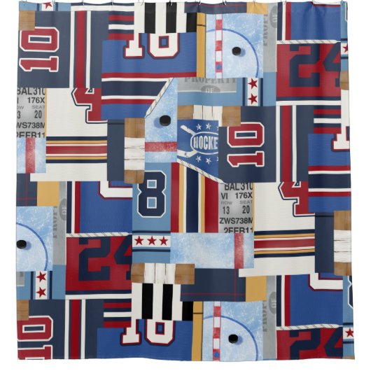 Klassieke  Oud-IJskee Gedekte Shirten Douchegordijn (Voorkant)