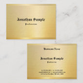 Klassieke oude Engelse tekst Gold  Sjabloon Visitekaartje (Voorkant / Achterkant)