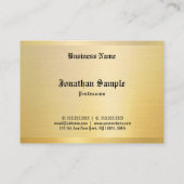 Klassieke oude Engelse tekst Gold  Sjabloon Visitekaartje (Achterkant)