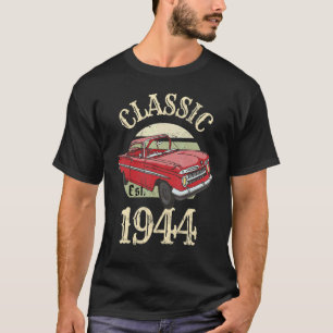Klassieke oudere Vintage 1944 Birthday T-shirt