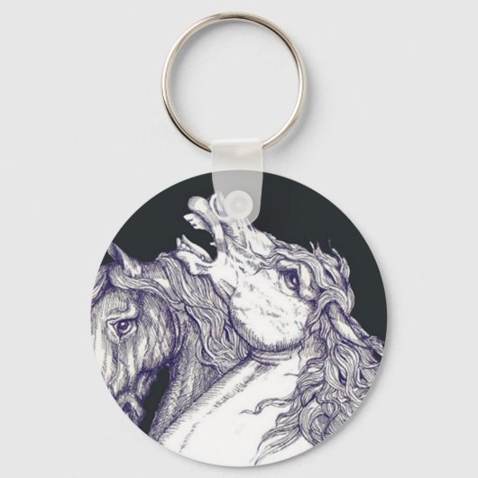 Klassieke paarden sleutelhanger (Voorkant)