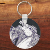 Klassieke paarden sleutelhanger (Voorkant)