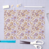 Klassieke Paarse en bruine  Paisley Pattern Tissuepapier (Craft)
