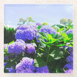 Klassieke Paarse Realistische Hydrangea Onderzette Glazen Onderzetter