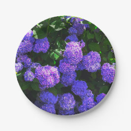 Klassieke Paarse Realistische Hydrangea Papier Bor Papieren Bordje