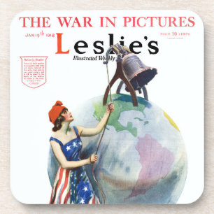 Klassieke patriottische "Lady Liberty" tijdschrift Bier Onderzetter