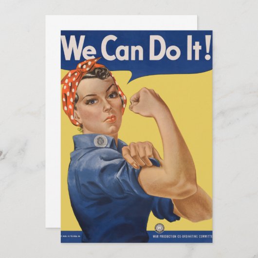 Klassieke patriottische Rosie the Riveter, We Can (Voorkant / Achterkant)