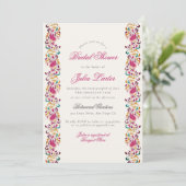 Klassieke Pearl Swan Floral Lijst Vrijgezellenfees Kaart (Staand voorkant)