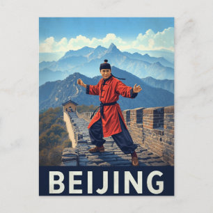 Klassieke Peking Grote Muur Kung Fu Briefkaart