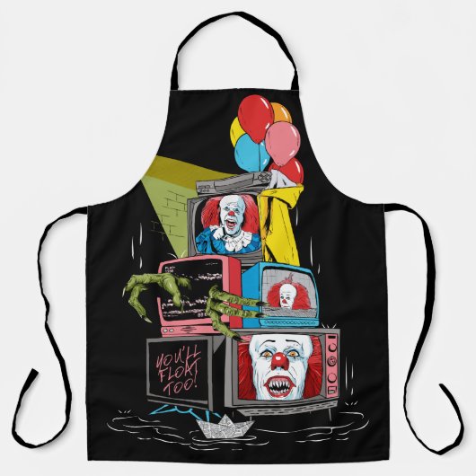 Klassieke Pennywise TV Stack - You'll Float Too Schort (Voorkant)