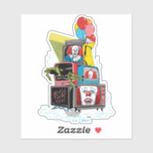 Klassieke Pennywise TV Stack - You'll Float Too Sticker (Vel)