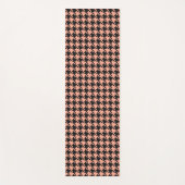 Klassieke Pepita Houndstooth Pattern Black Peach Yogamat (Voorkant)