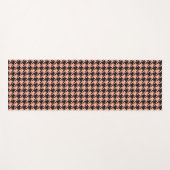 Klassieke Pepita Houndstooth Pattern Black Peach Yogamat (Voorkant (horizontaal))