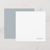 Klassieke persoonlijke scriptnaam minimalistisch g notitiekaartje (Voorkant / Achterkant)