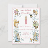 Klassieke Peter de Konijn Beatrix Potter Verjaarda Kaart (Voorkant)