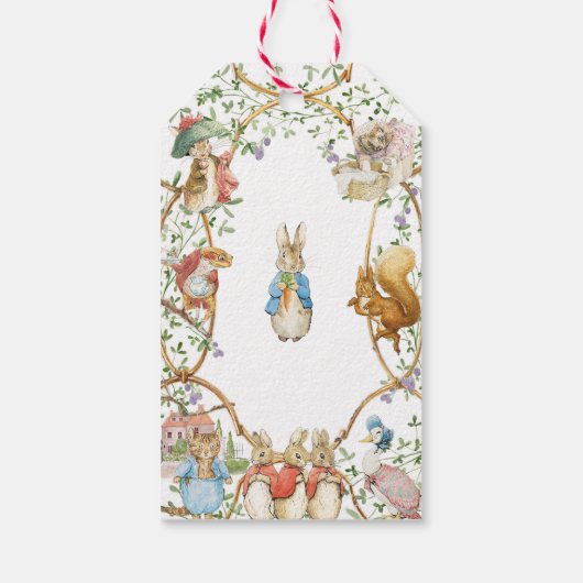 Klassieke Peter het Konijn Verjaardag Dank U Cadeaulabel (Achterkant)