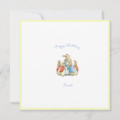 Klassieke Peter het Konijn Verjaardag Kaart (Achterkant)