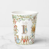 Klassieke Peter het Konijn Verjaardag Papieren Bekers (Achterkant)