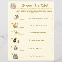 Klassieke Peter Rabbit Thema Baby Shower Spel Flye