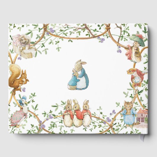 Klassieke Peter the Rabbit Beatrix Baby shower Gastenboek (Achterkant)