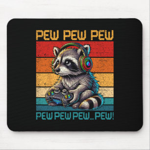 Klassieke Pew Wasbeer Gamer Videogames Wasbeer Lie Muismat