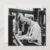 Klassieke piano bruiloft kaart (Achterkant)